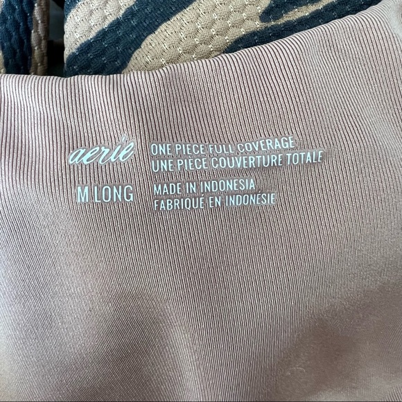 Like-New Aerie Wrap One-Piece Cutout Swimsuit | Animal Print | Sz M LONG - Picture 9 of 14